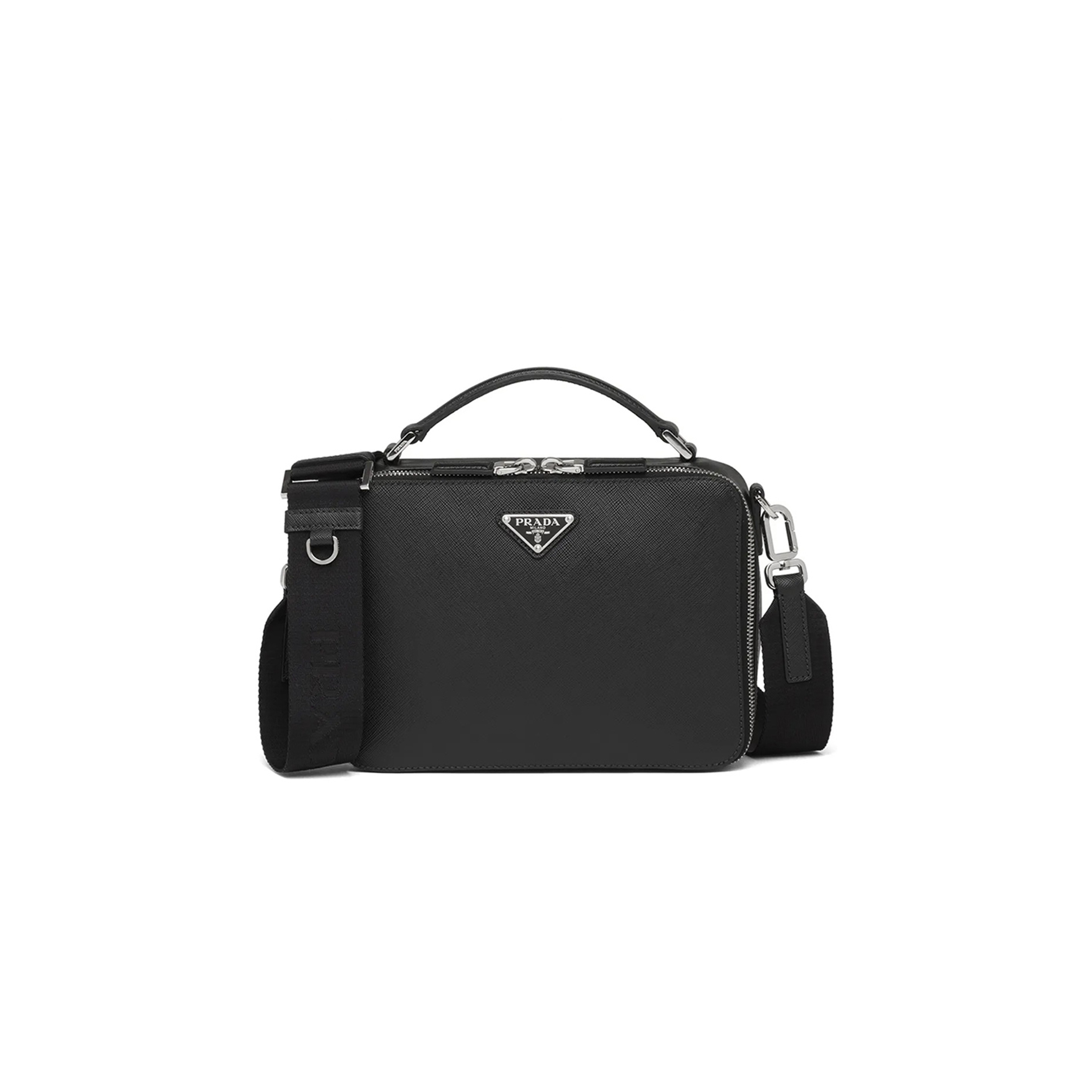 PRADA BRIQUE SAFFIANO LEATHER MESSENGER BAG 2VH069 (22*16*6cm)